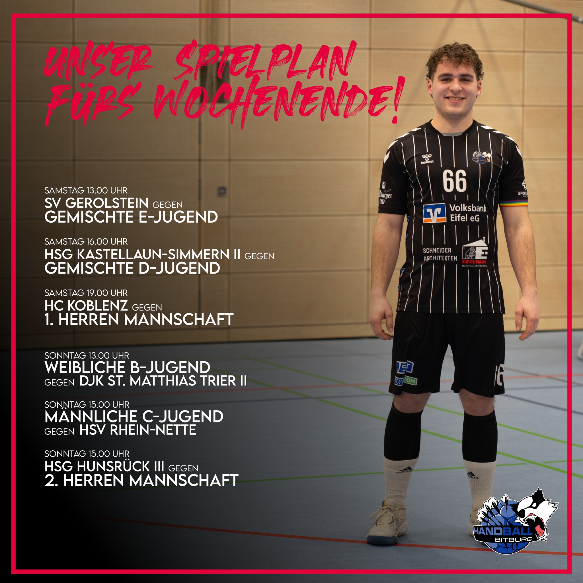 Der Fahrplan für unser Handball-Wochenende!