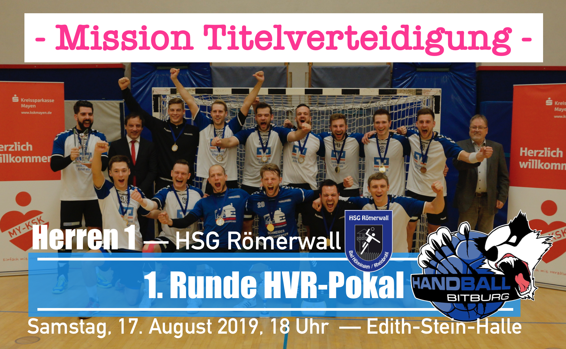 Mission Titelverteidigung – 1. Runde HVR-Pokal