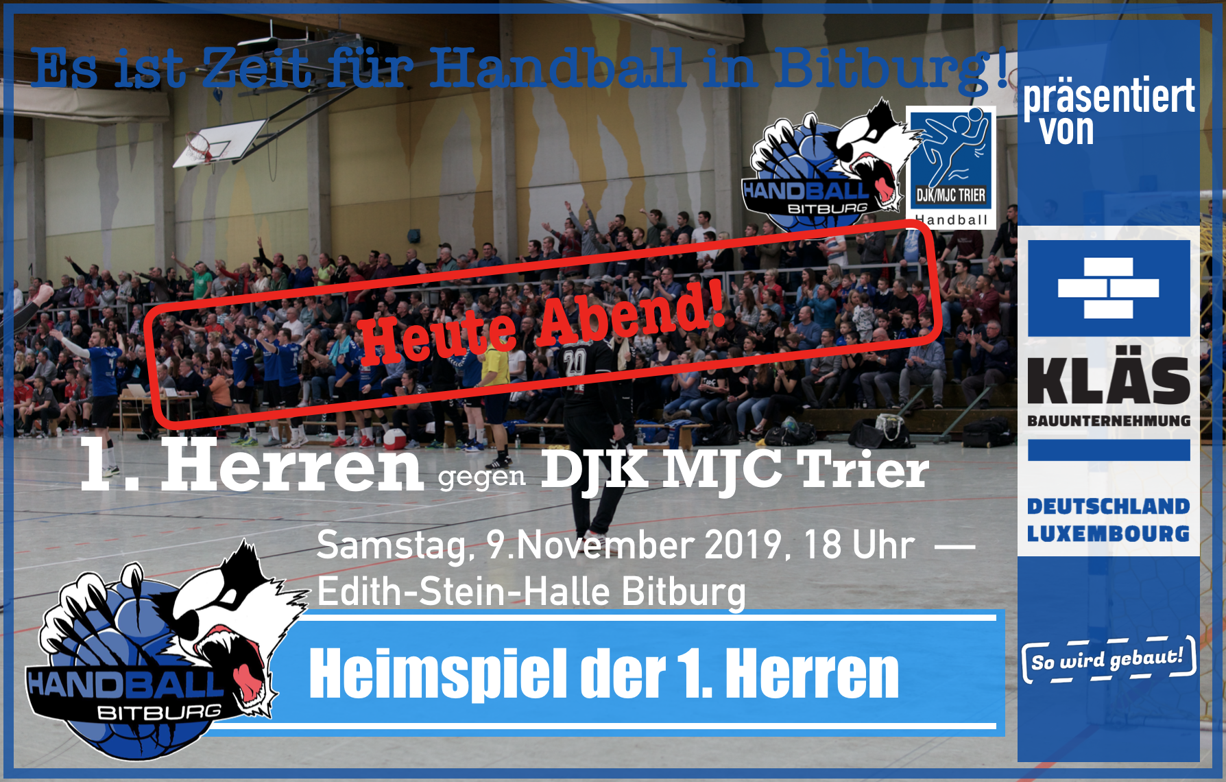 Heute Abend gehts rund! – Derbyzeit beim Kläs-Heimspiel