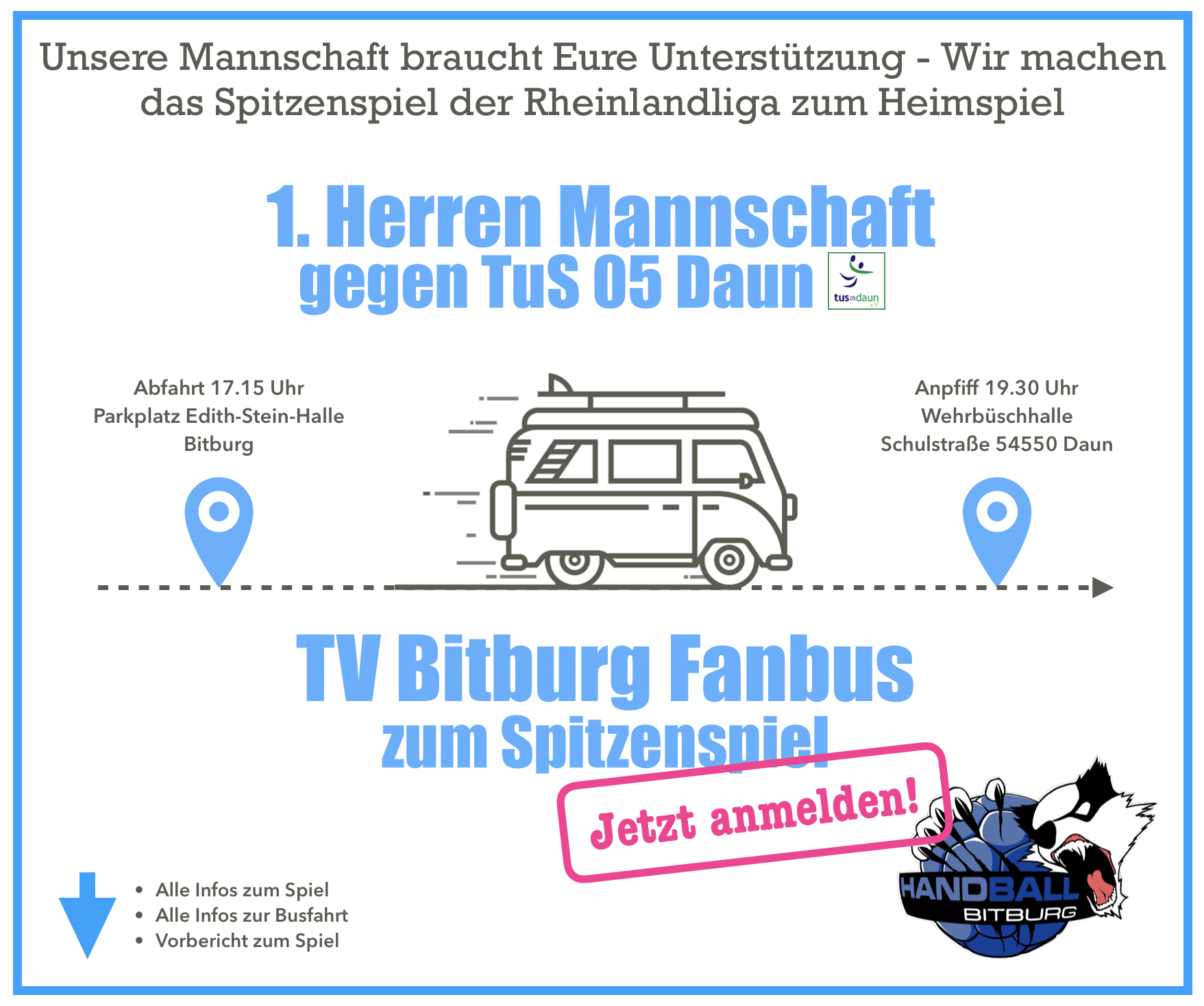 Das Spitzenspiel der Rheinlandliga: 1. Herren gegen TuS 05 Daun!