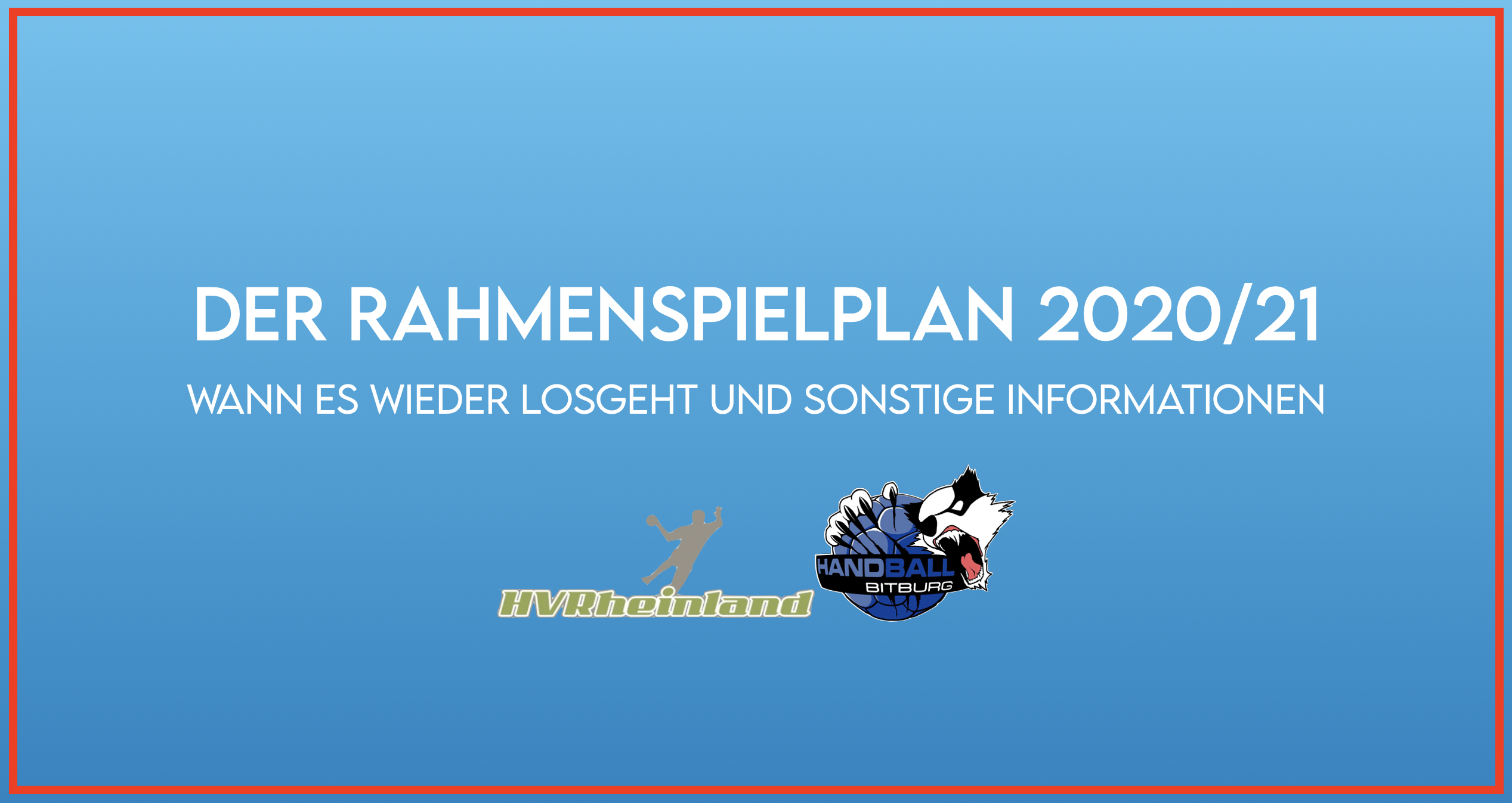 Rahmenspielplan und Durchführungsbestimmungen für die Saison 2020/21