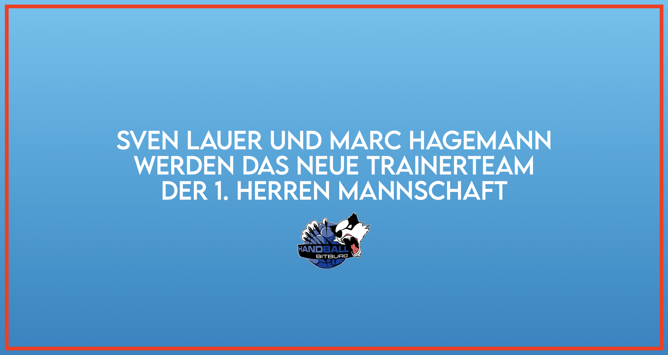 Sven Lauer und Marc Hagemann werden Trainer der 1. Herren Mannschaft