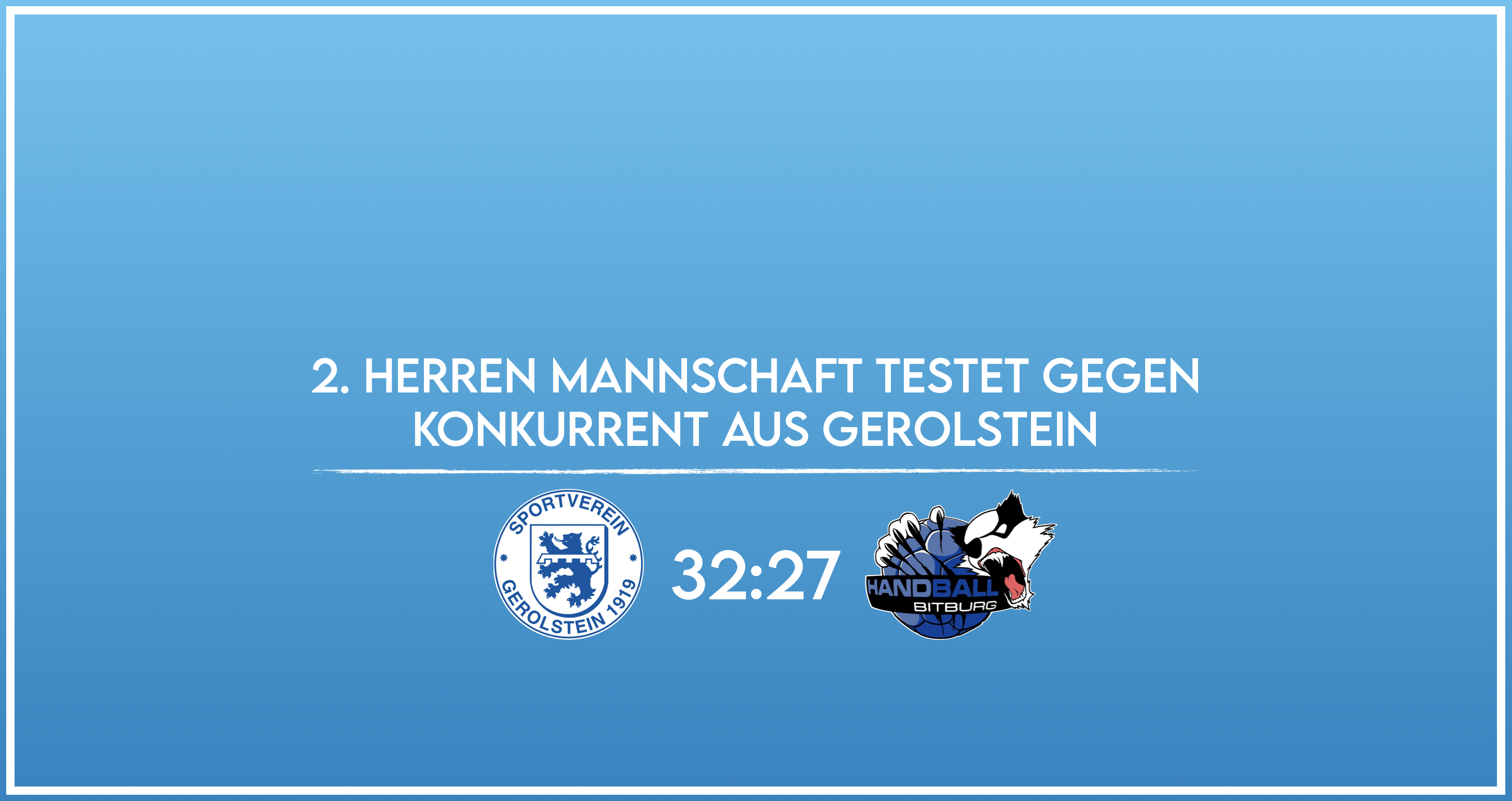 2. Herren verlieren Testspiel gegen Gerolstein