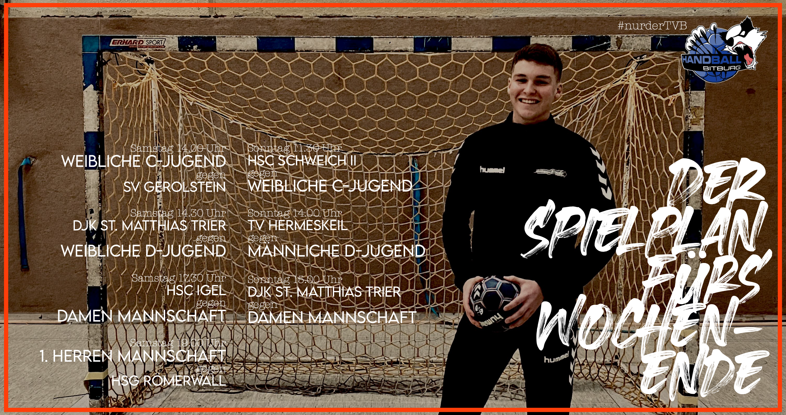 Der Spielplan fürs Wochenende: 1. Herren zuhause gegen Römerwall