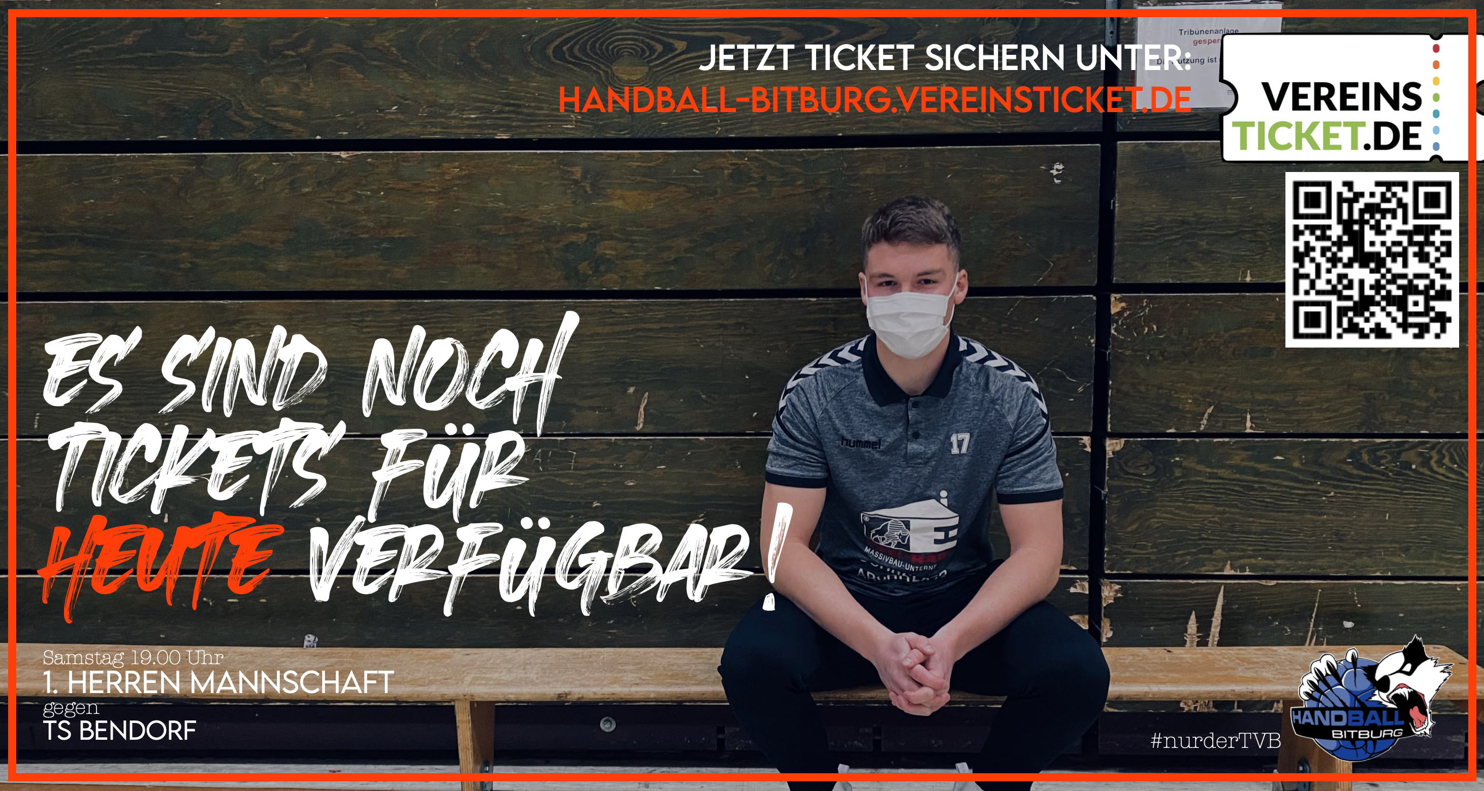 Es gibt noch Tickets für heute Abend! 1. Herren gegen HSG Römerwall