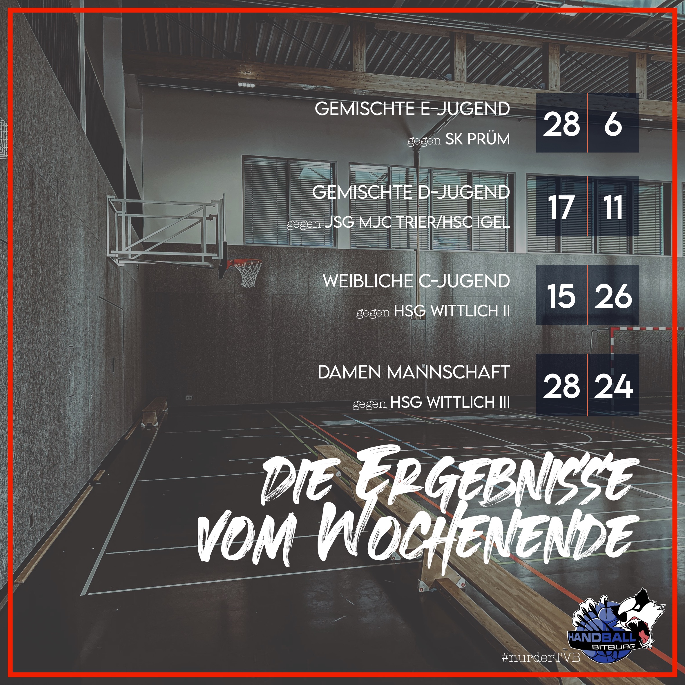 Gutes Wochenende für unsere Teams!