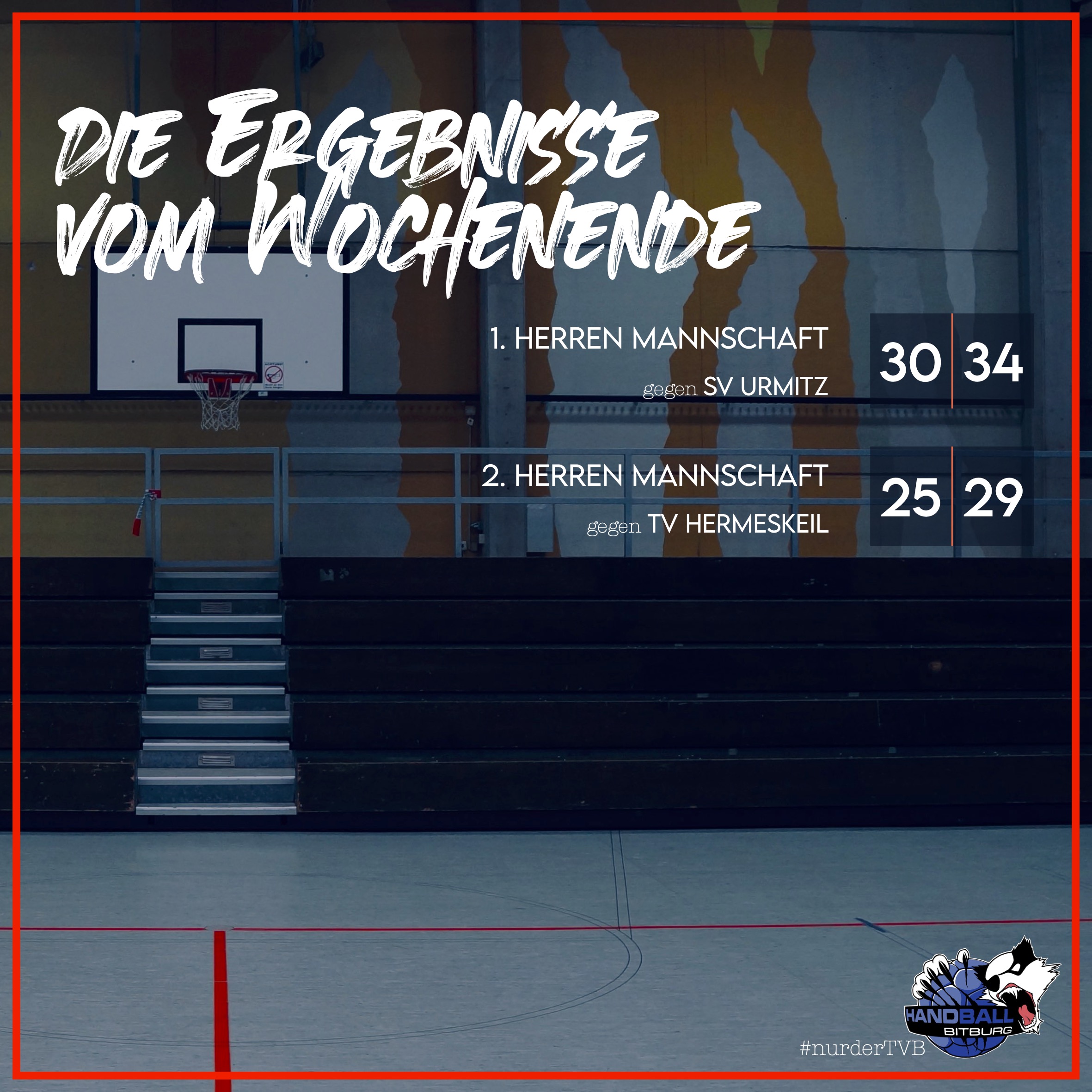 Die Endergebnisse des Wochenendes!