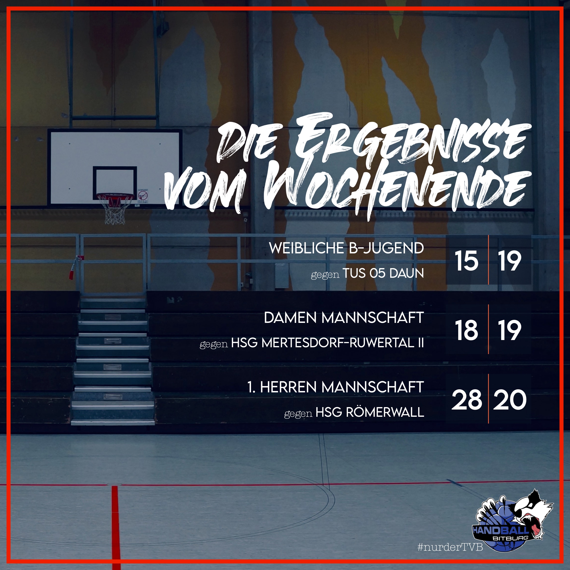 Die Nachberichte und Ergebnisse vom vergangenen Wochenende!