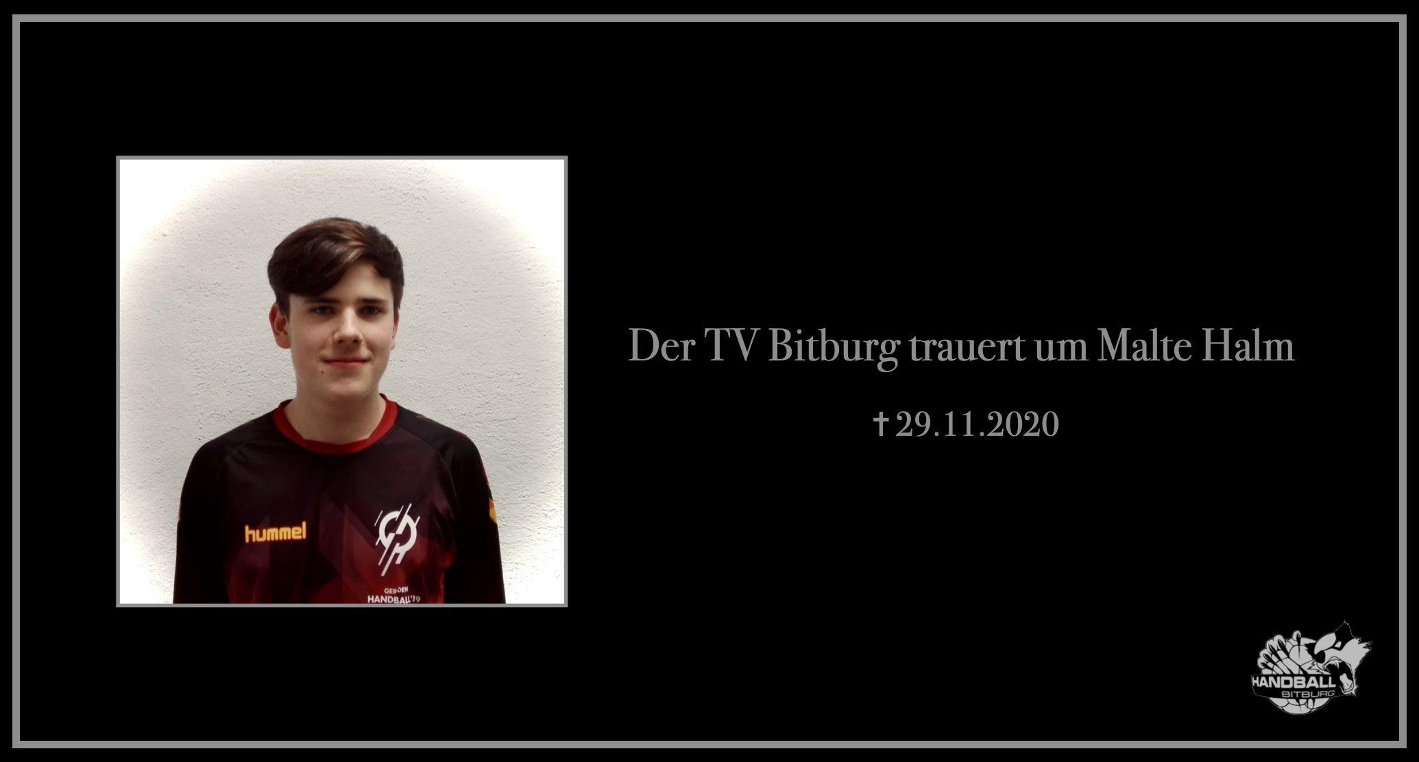 Der TV Bitburg trauert um  Malte Halm