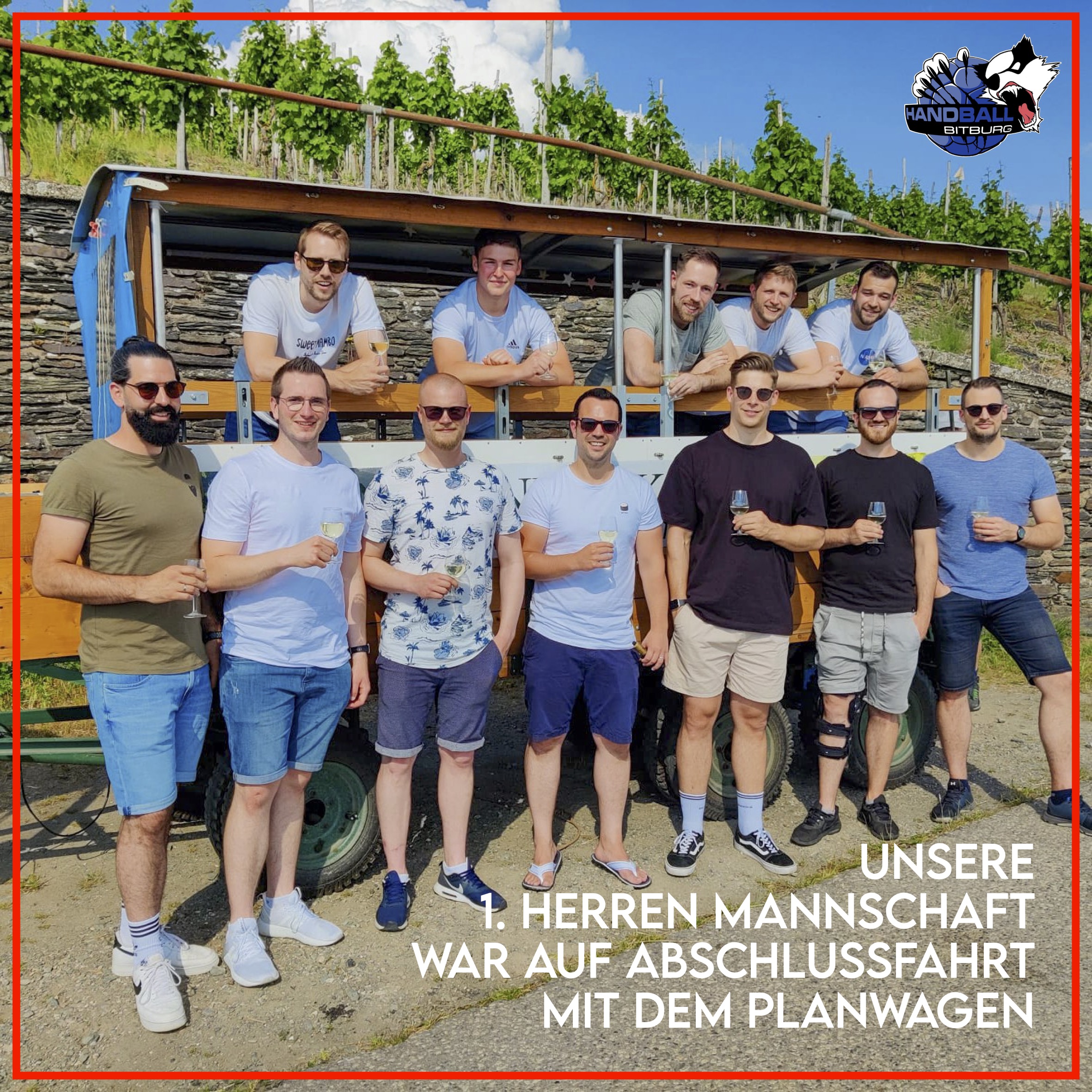 Unsere 1. Herren Mannschaft war auf Abschlussfahrt mit dem Planwagen!