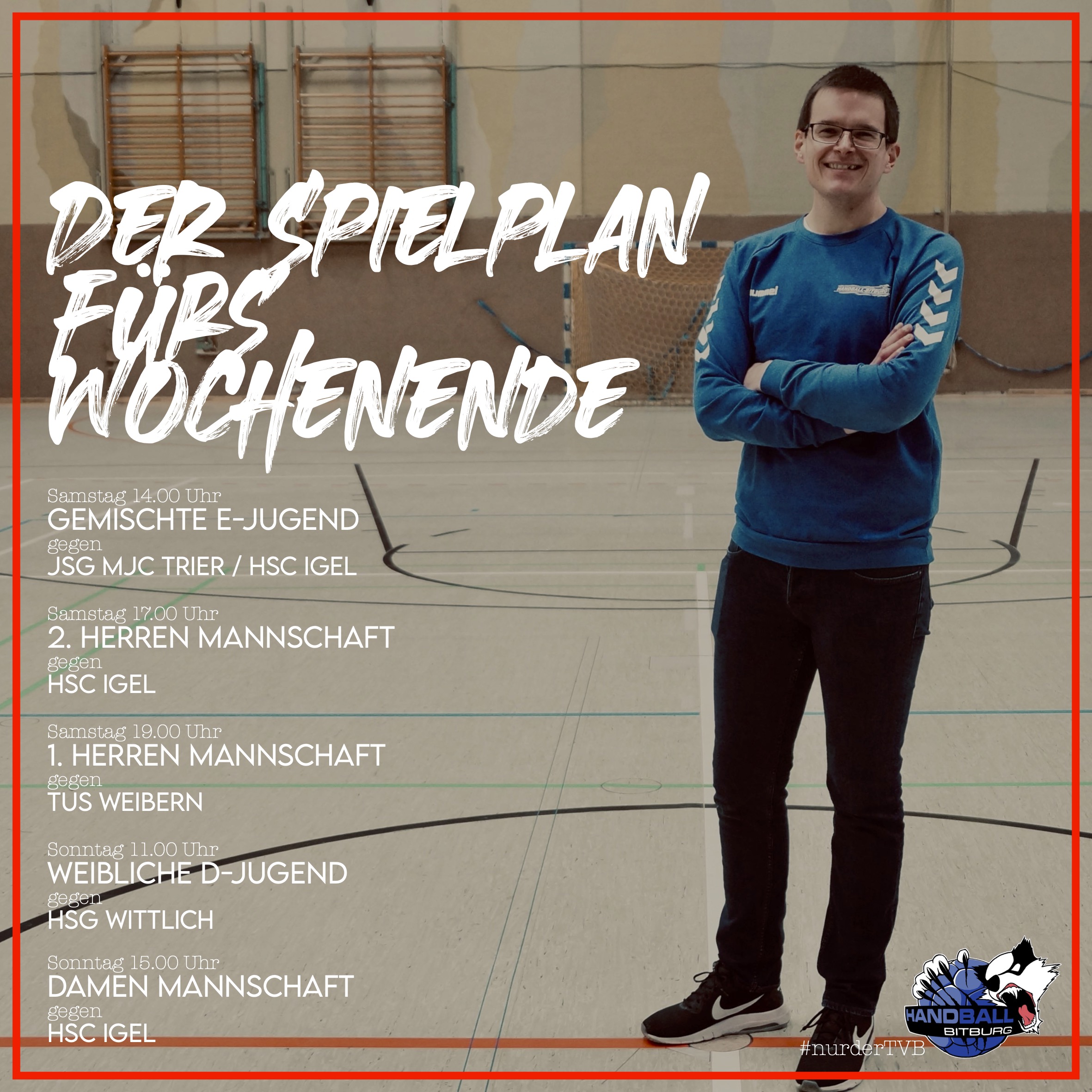 Heimspielwochenende in Bitburg! – der Spielplan