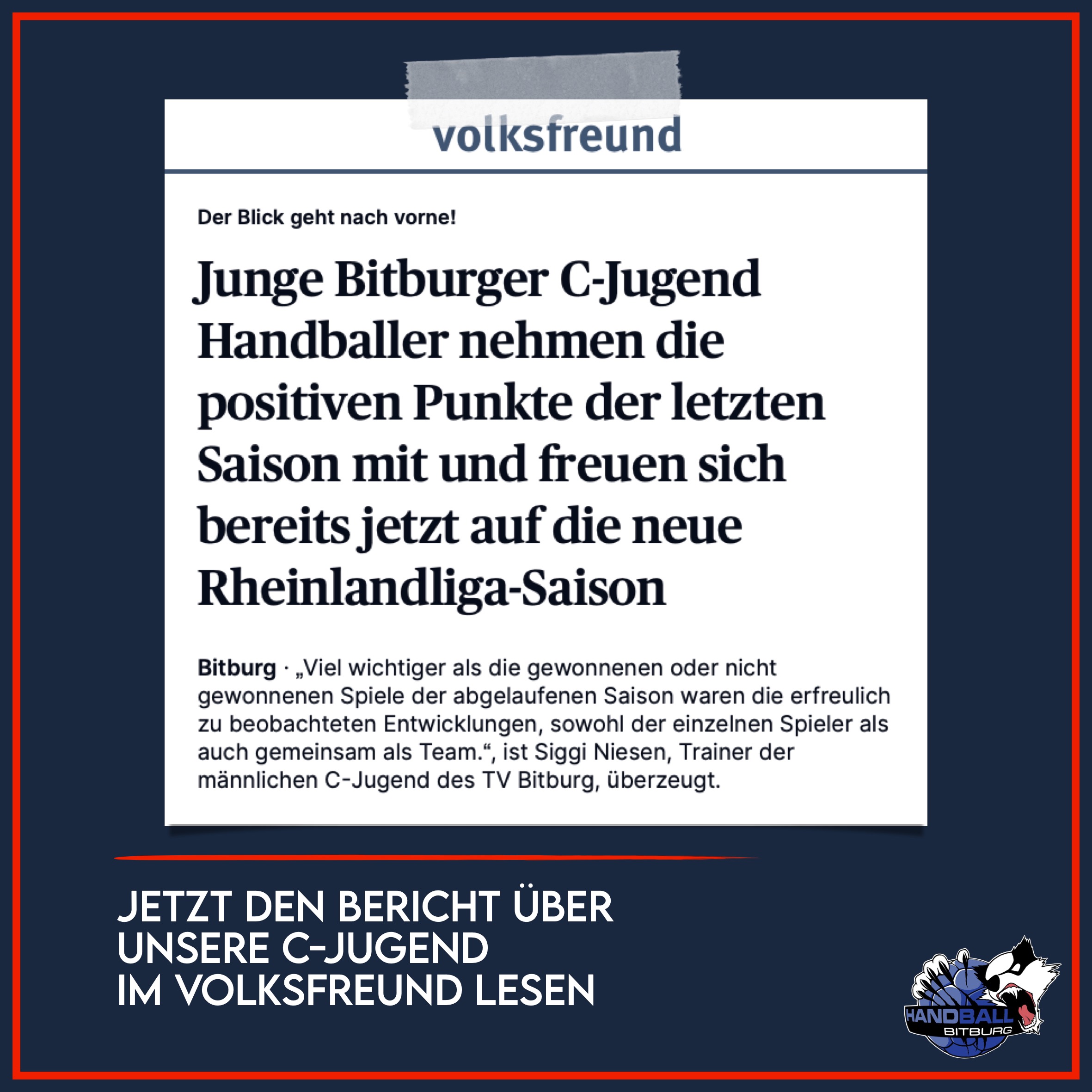 Volksfreund: Bitburger C-Jugend… jetzt lesen