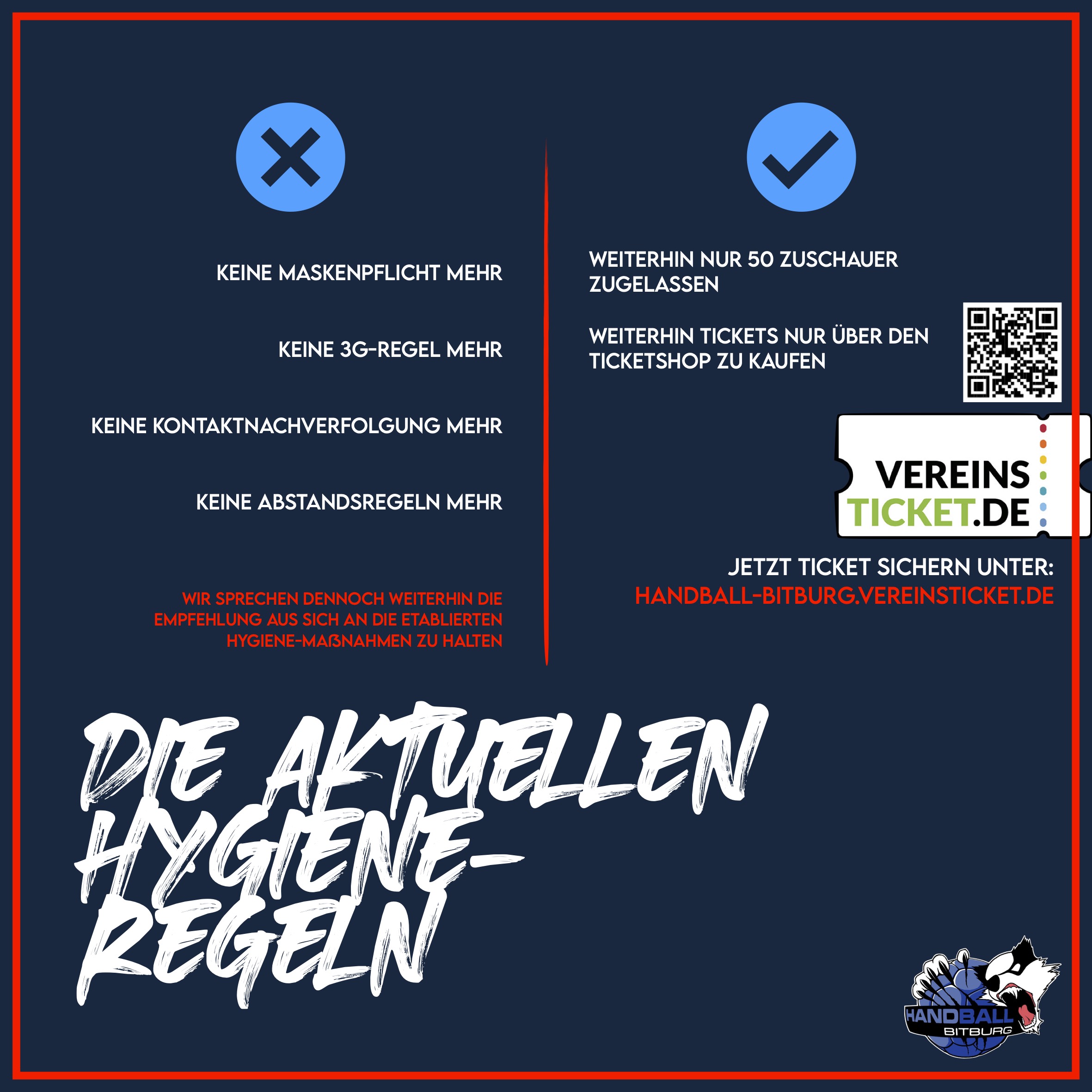 Die aktuellen Hygiene-Regeln!