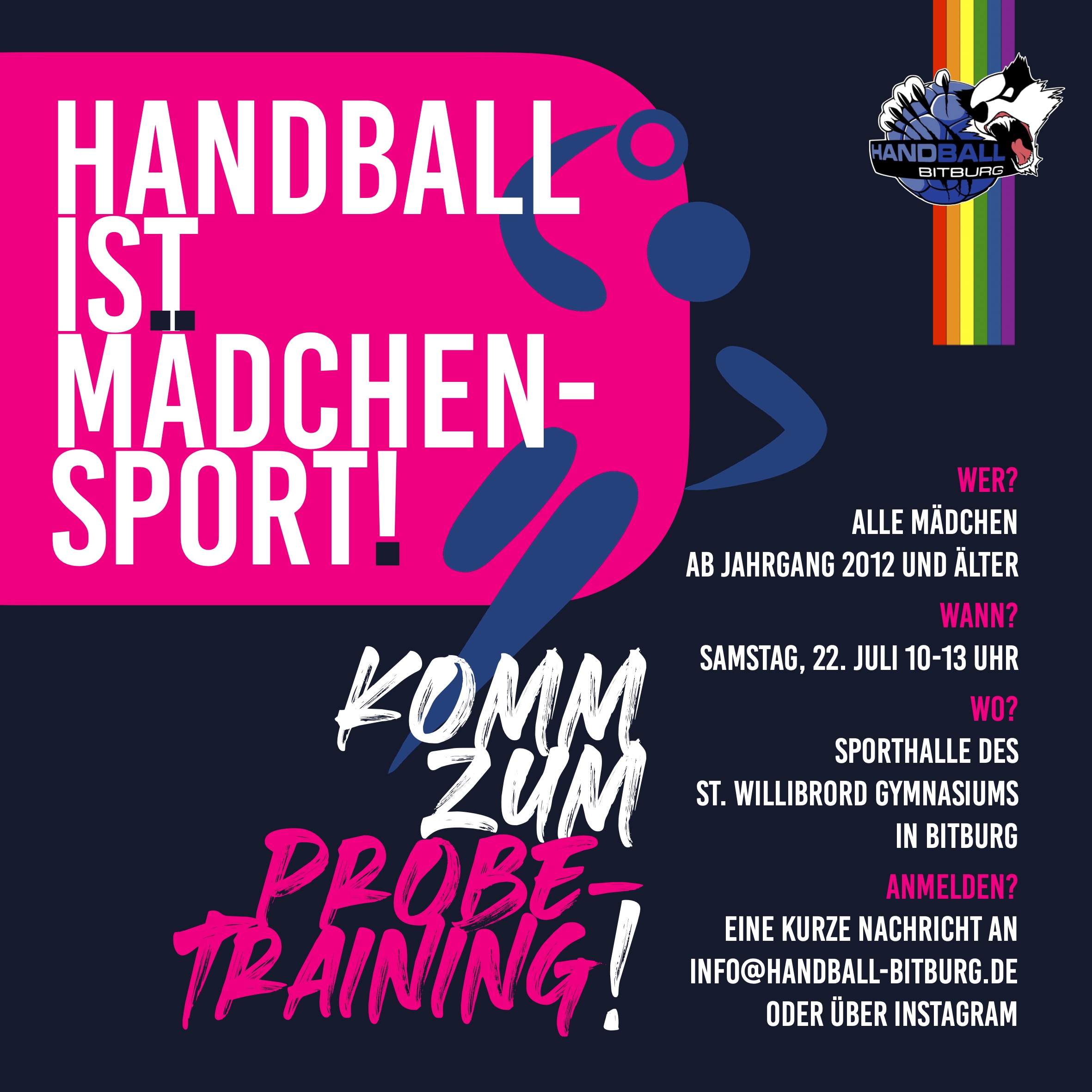Handball ist Mädchensport! – Komm zum Probetraining!