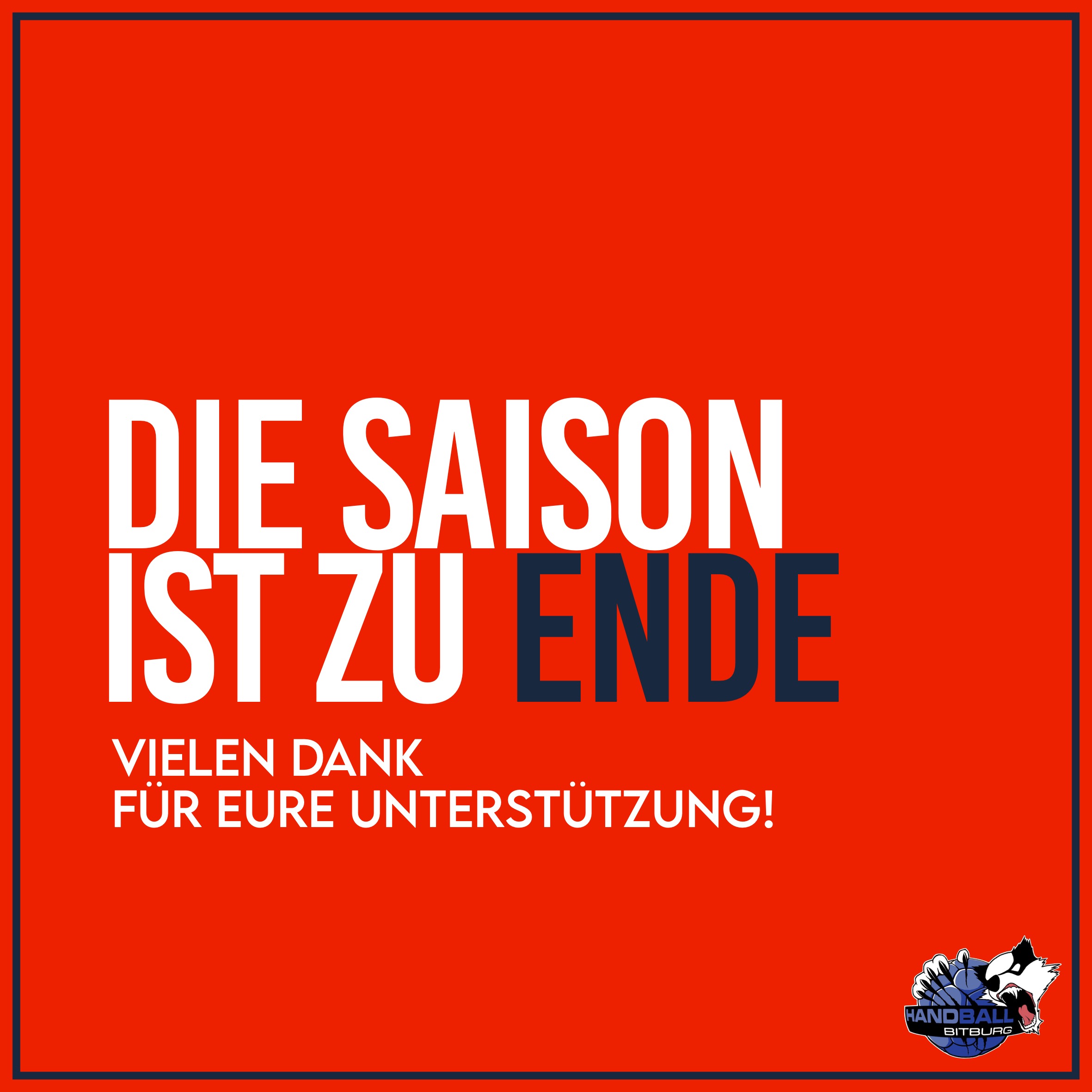 Die Saison ist zu Ende!