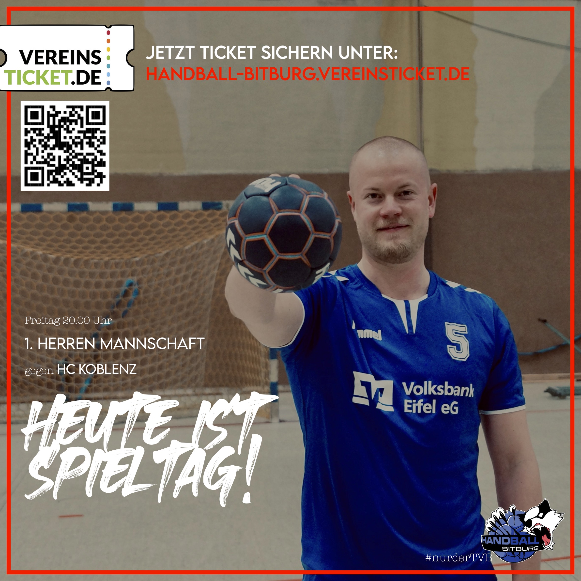 Heute ist Spieltag! 1. Herren gegen Tabellenführer HC Koblenz