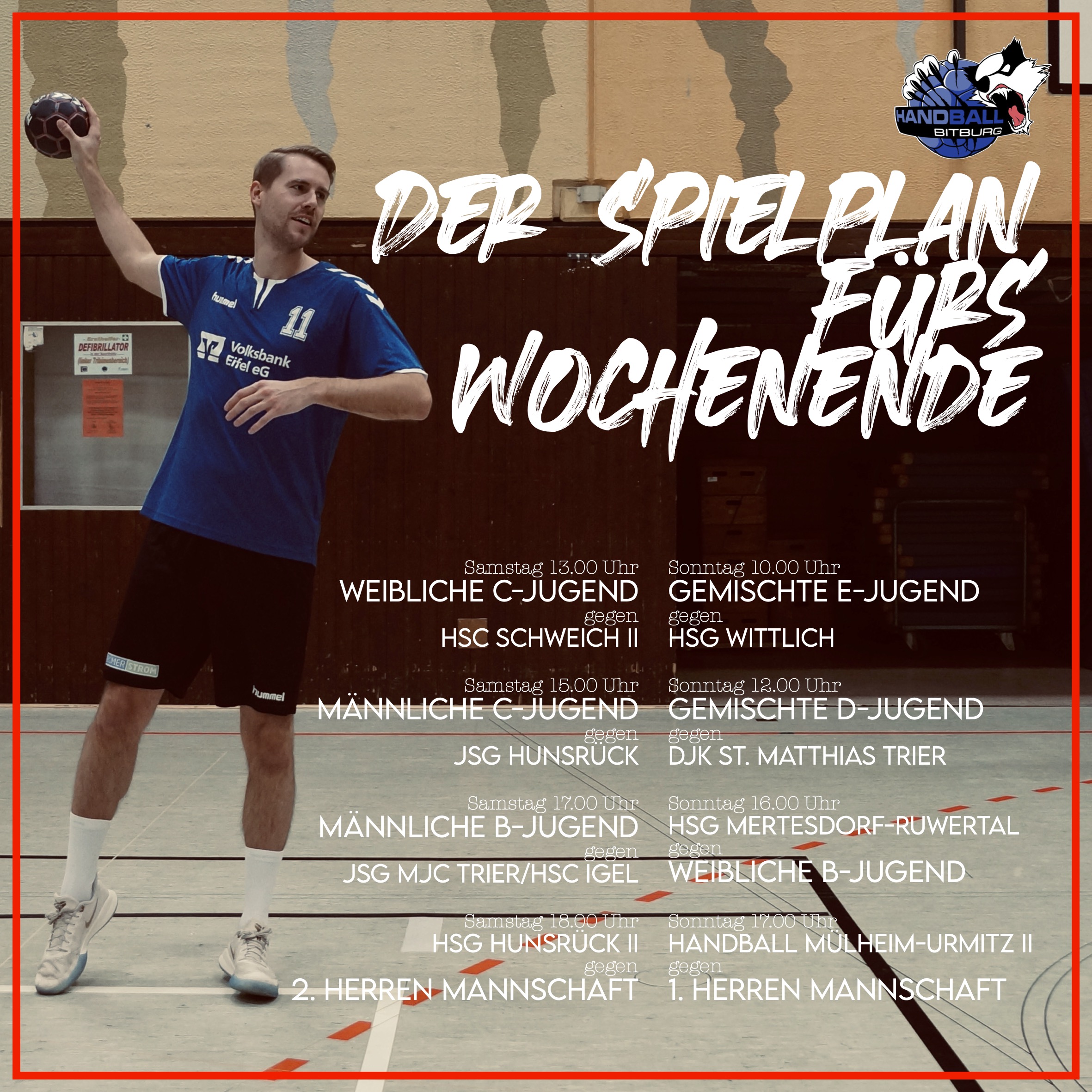 Heimspielwochenende für unsere Jugend – Senioren auswärts gefordert!