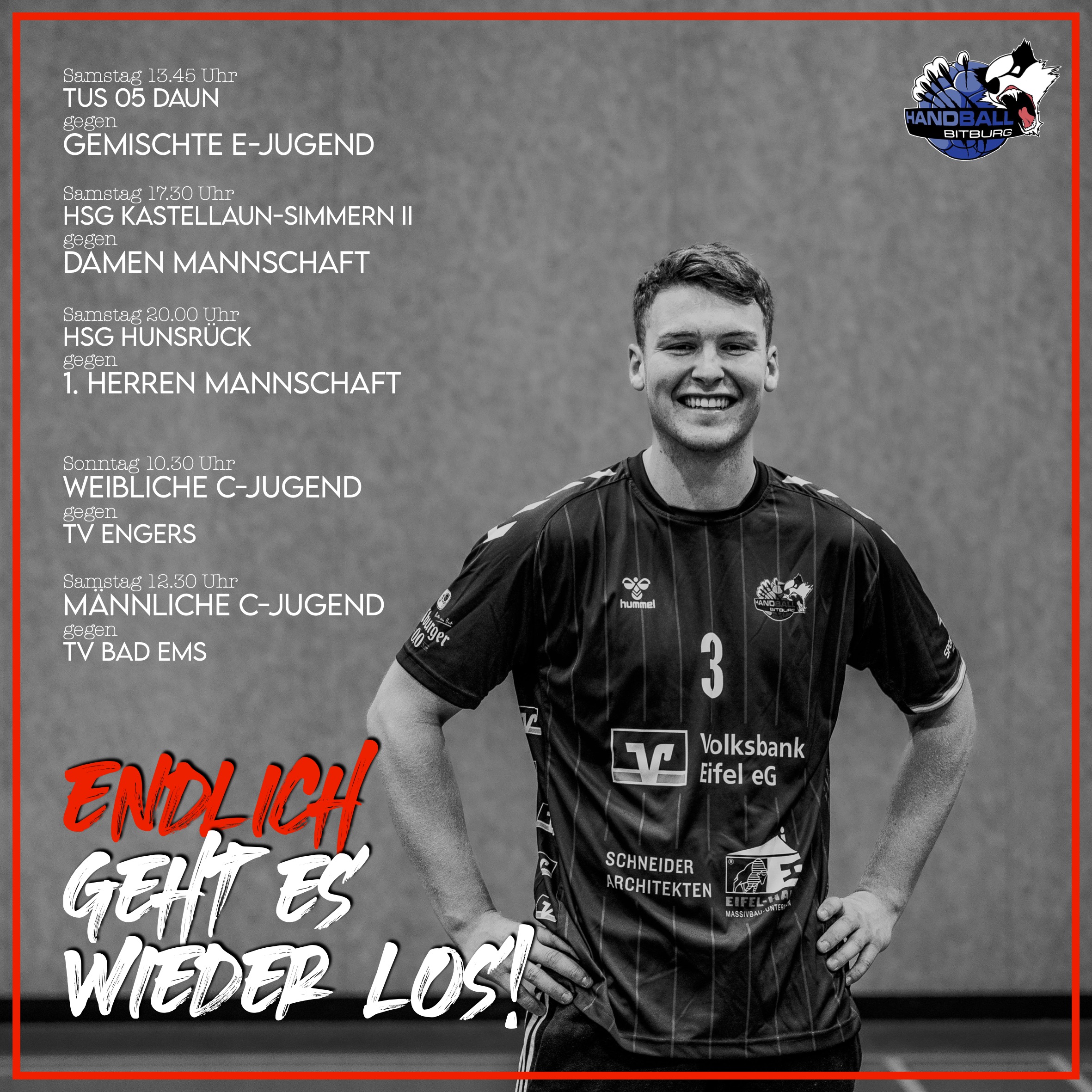 Endlich geht es wieder los! – 1. Herren auswärts gegen HSG Hunsrück