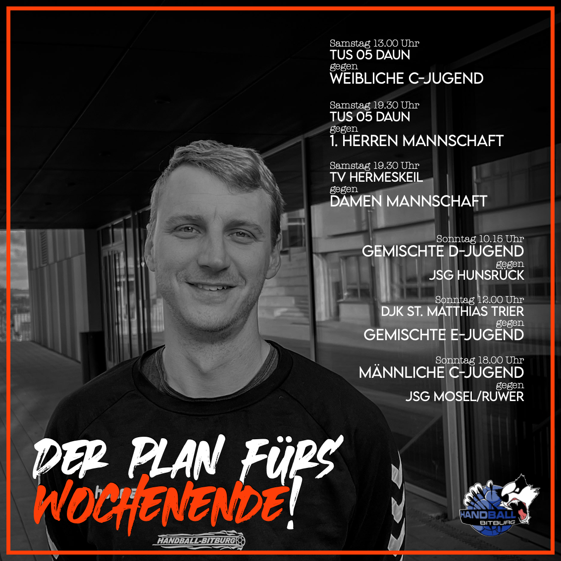 Der Plan fürs Wochenende!