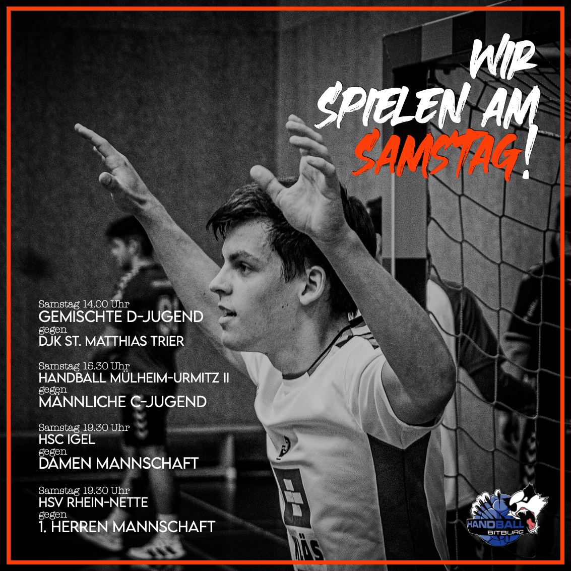 Dieses Wochenende spielen wir nur samstags!