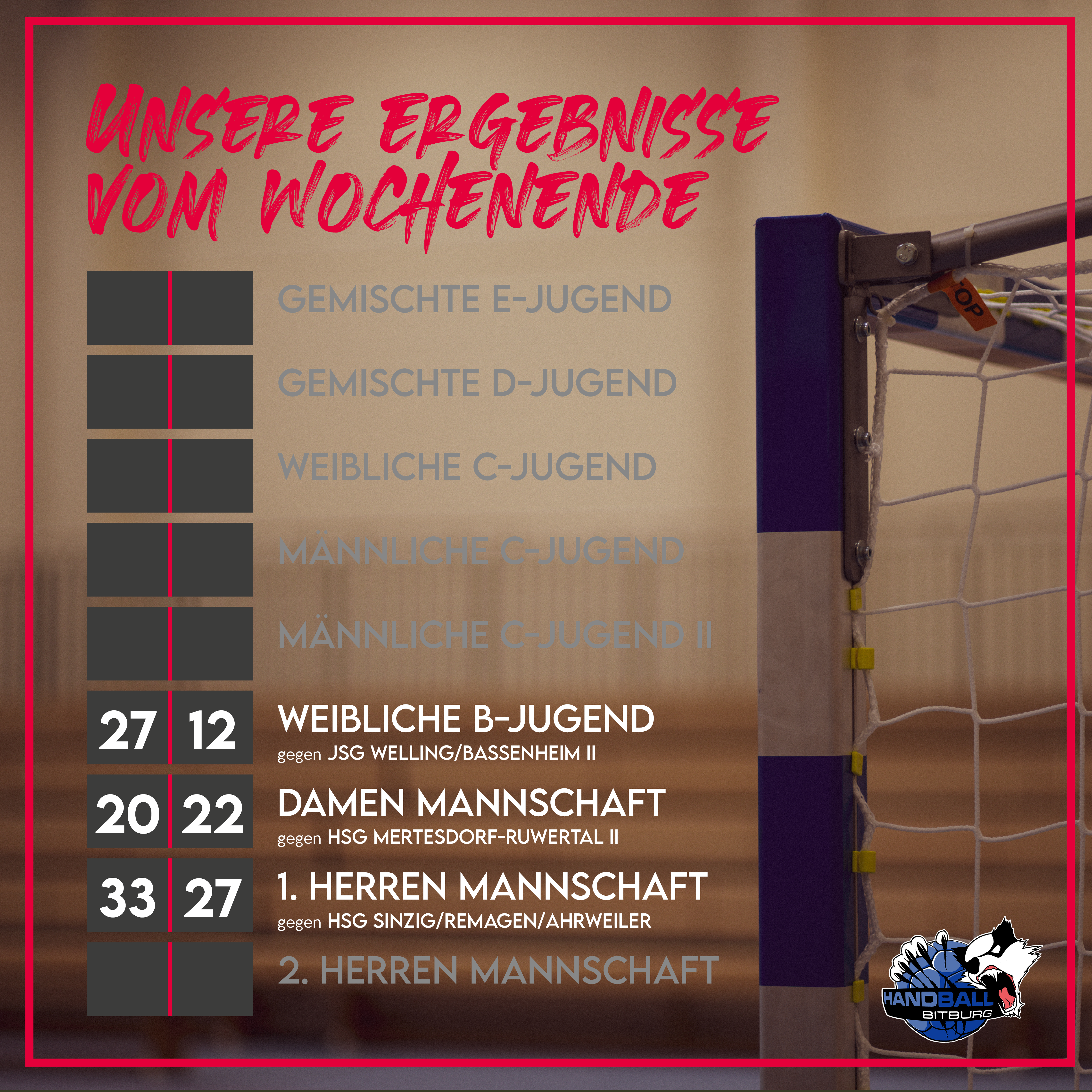 Die Ergebnisse vom letzten Heimspiel-Wochenende der Saison!