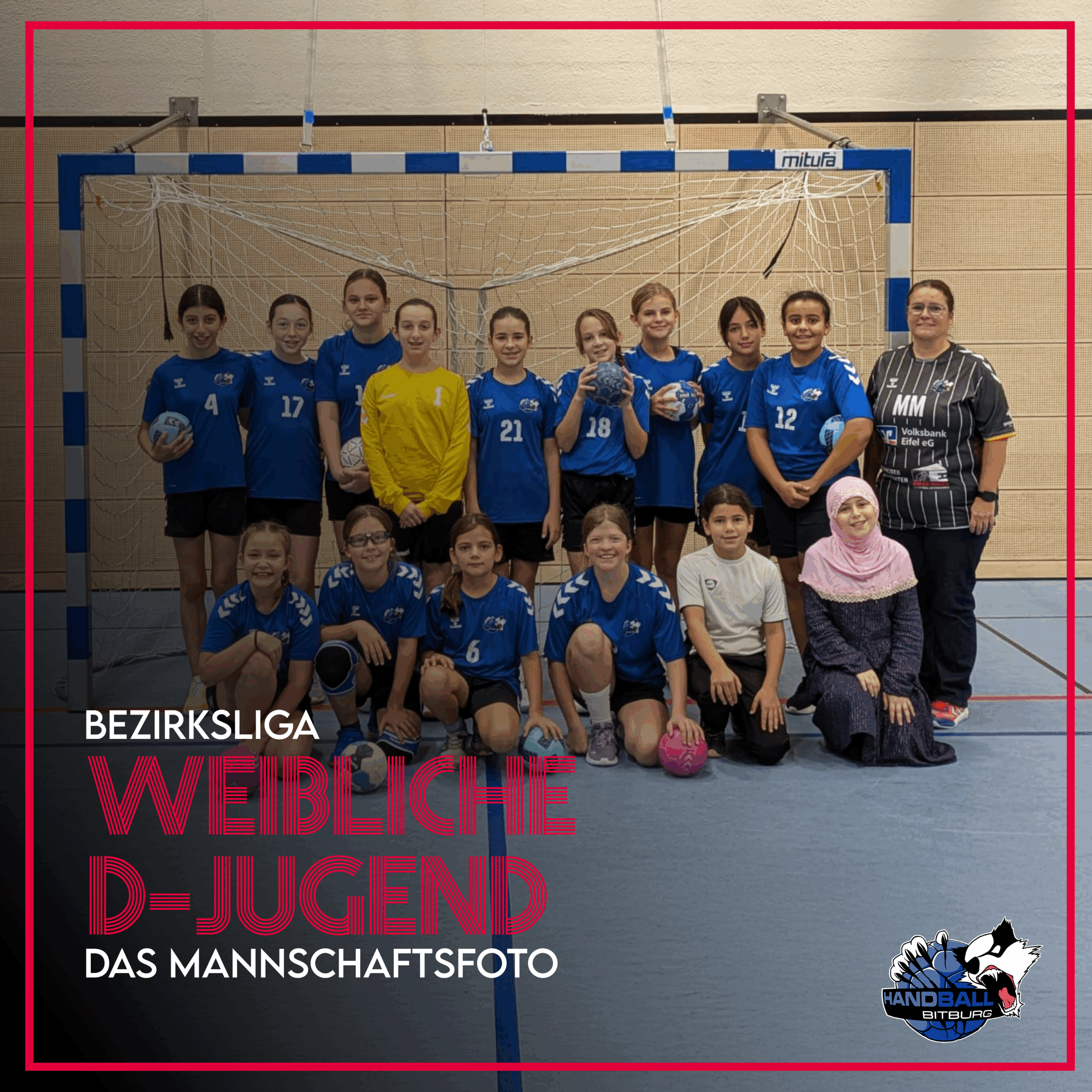 Das Mannschaftsfoto unserer weiblichen D-Jugend
