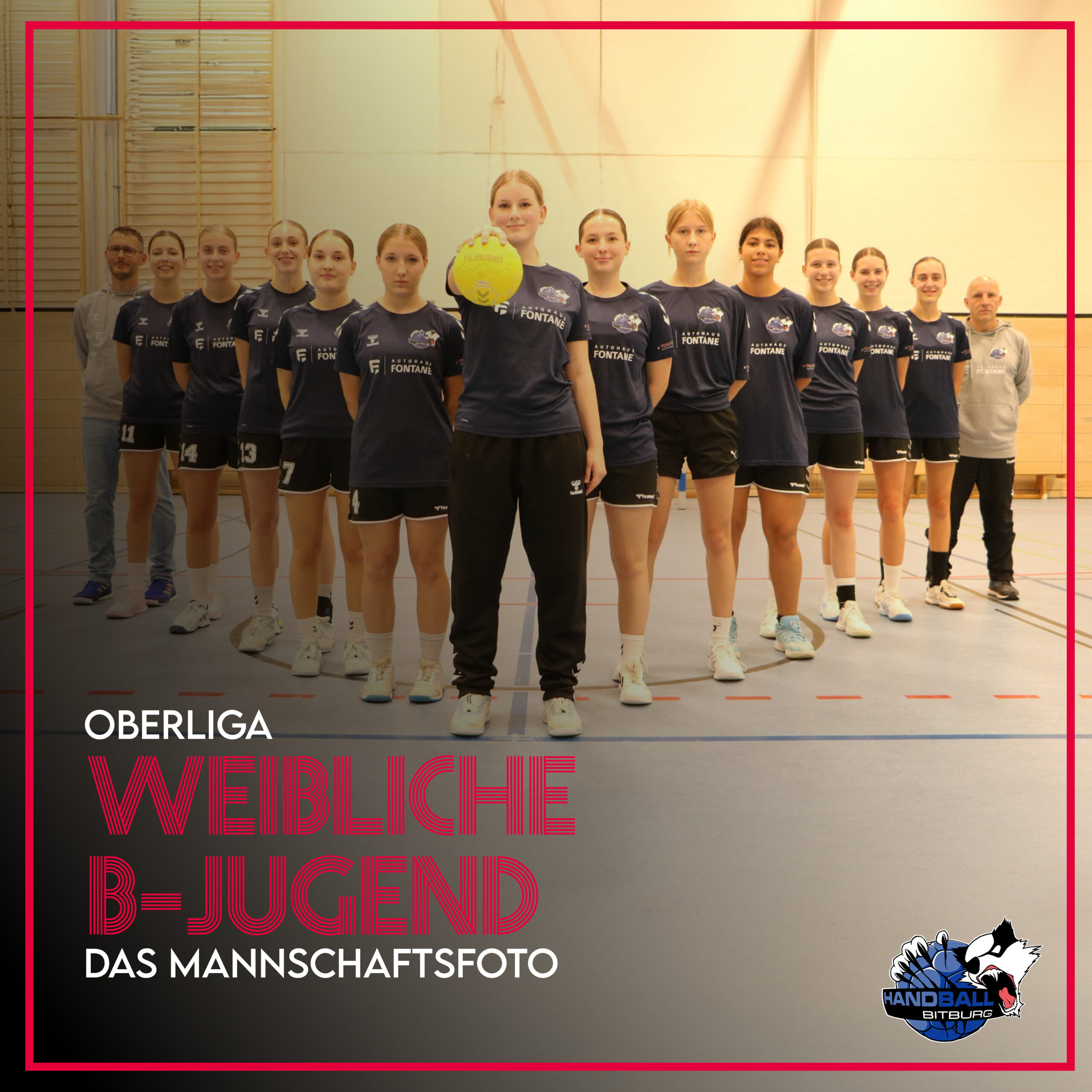Das Mannschaftsfoto unserer weiblichen B-Jugend