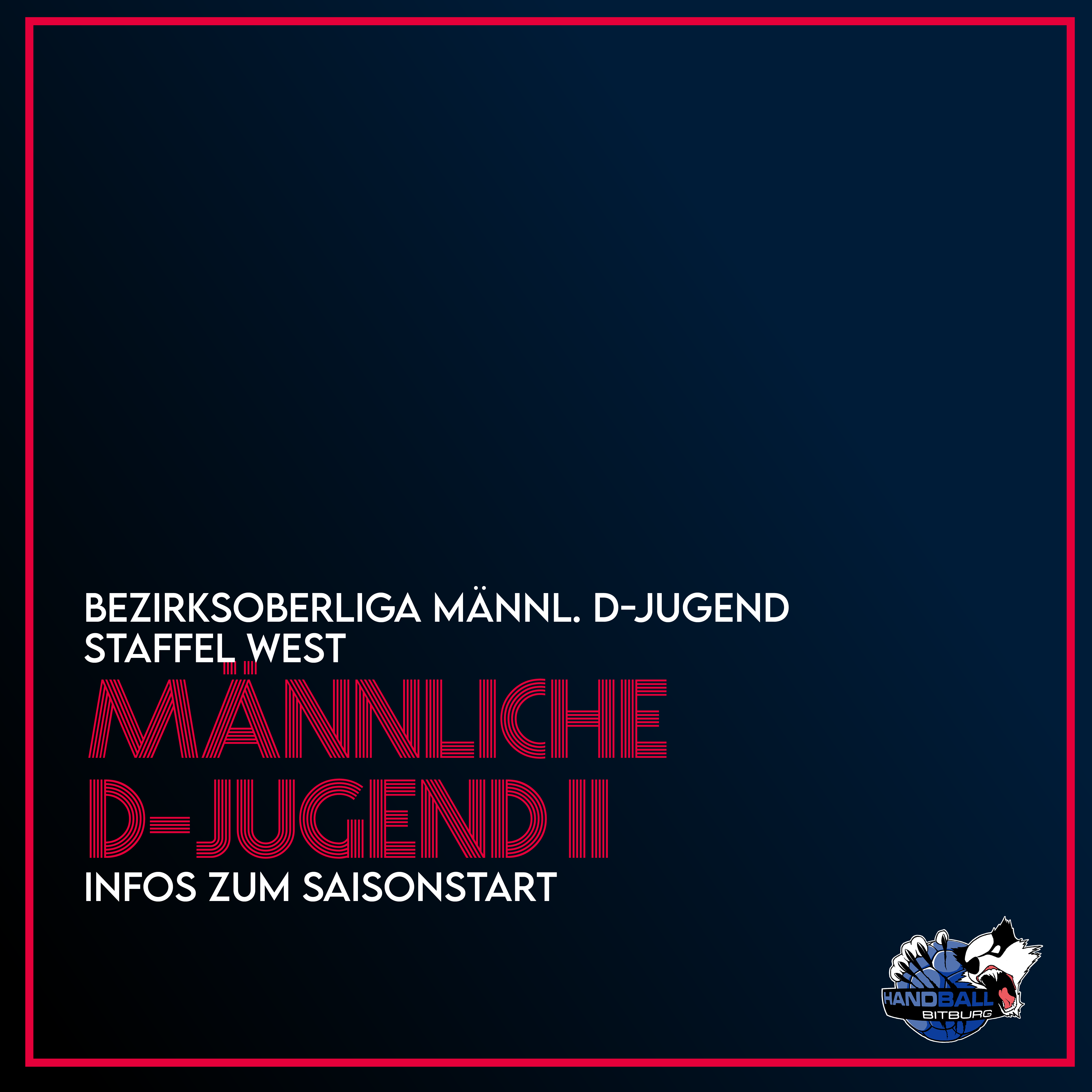 Unsere männliche D-Jugend II spielt Bezirksoberliga!