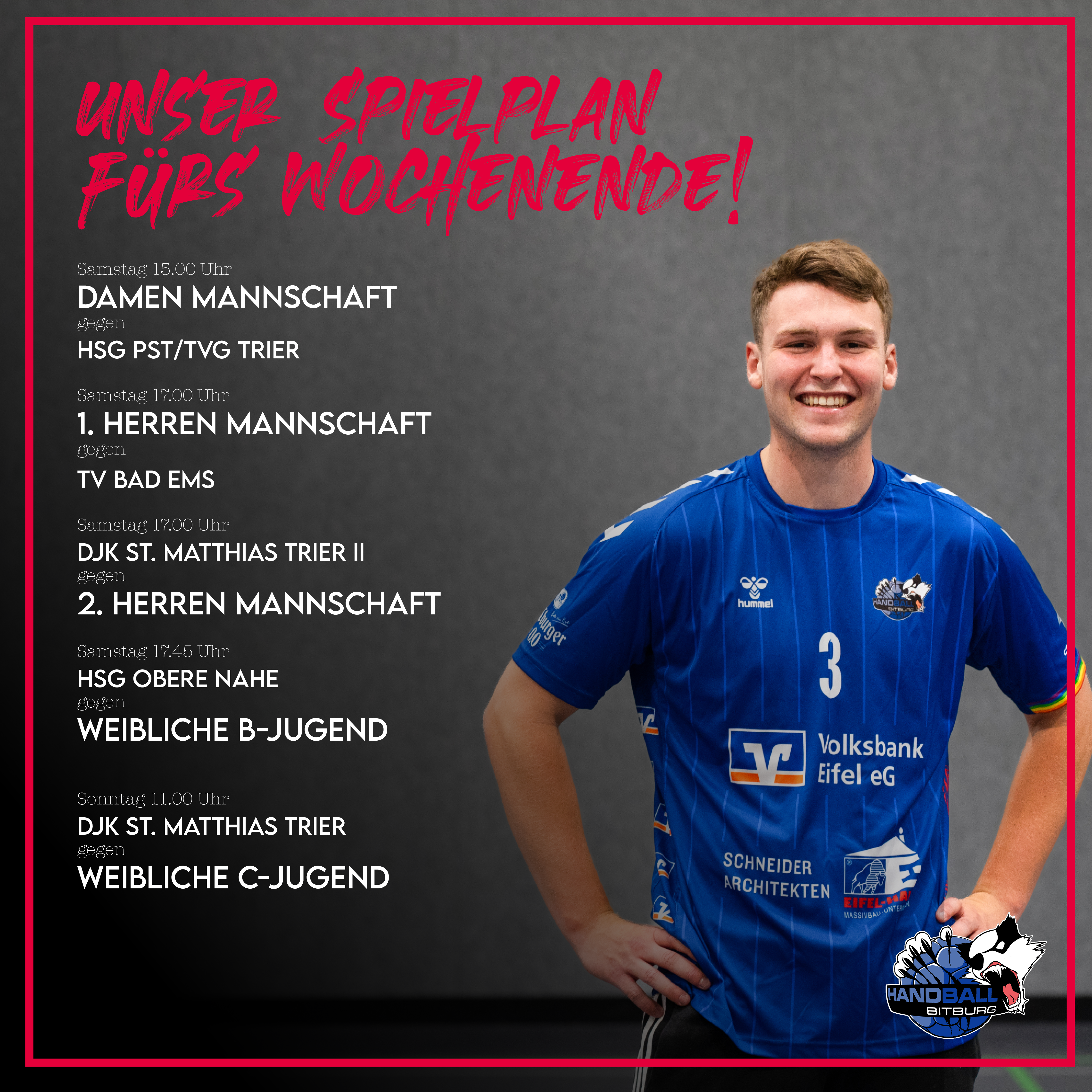 Die ersten Heimspiele wieder zurück in unserer Edith-Stein-Sporthalle!