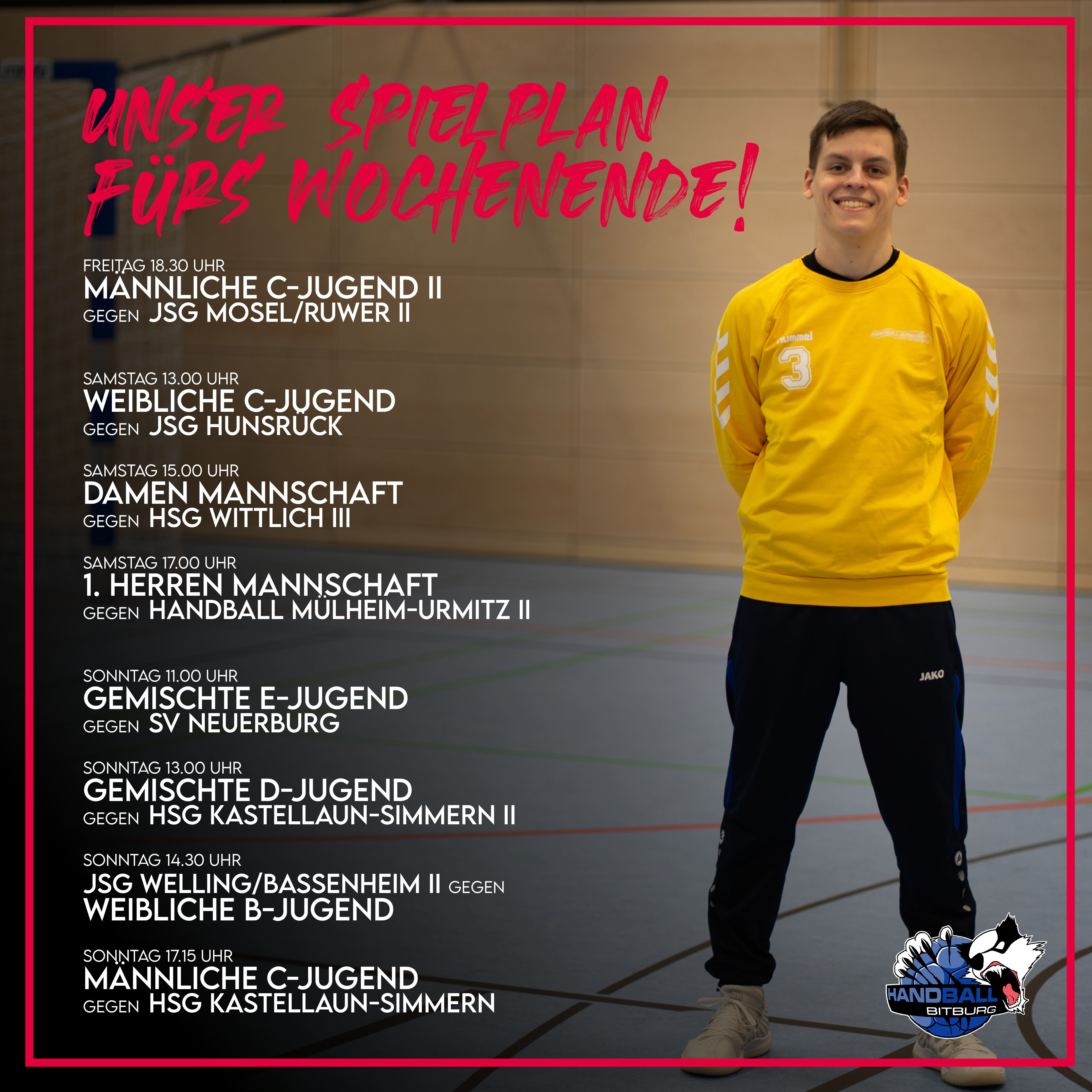 Es ist wieder Heimspiel-Wochenende in der Edith-Stein-Sporthalle!