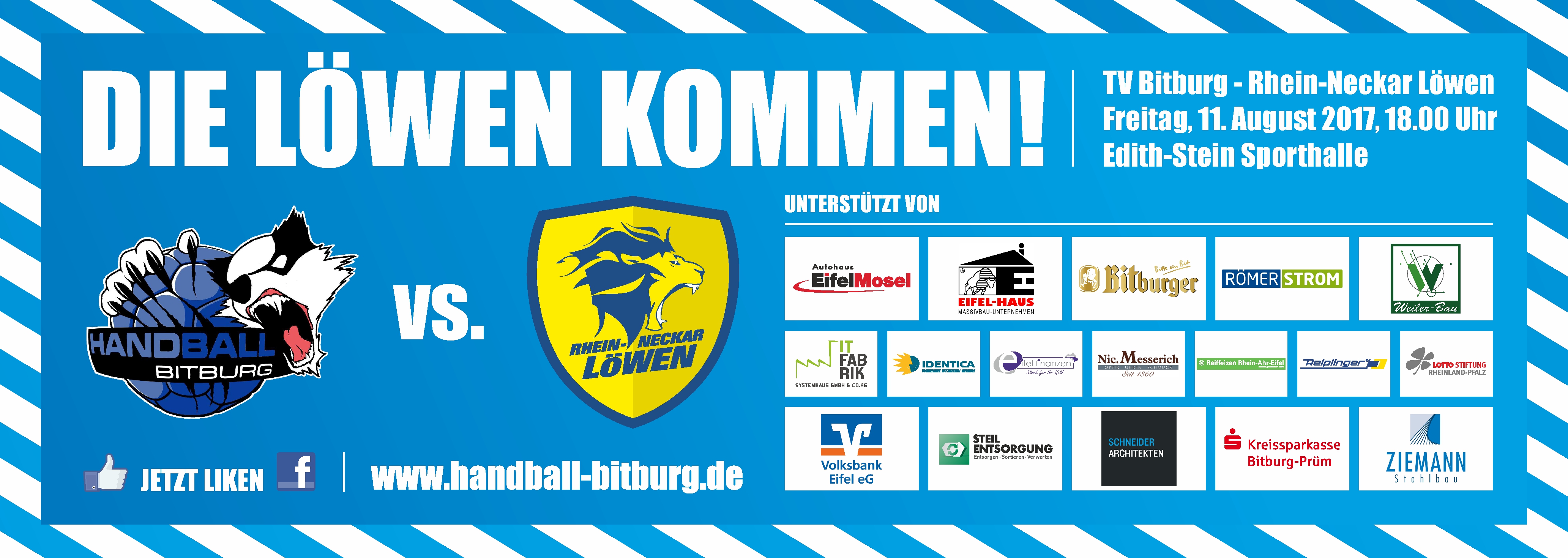 Das Handball-Highlight des Jahres: TV Bitburg – Rhein-Neckar Löwen